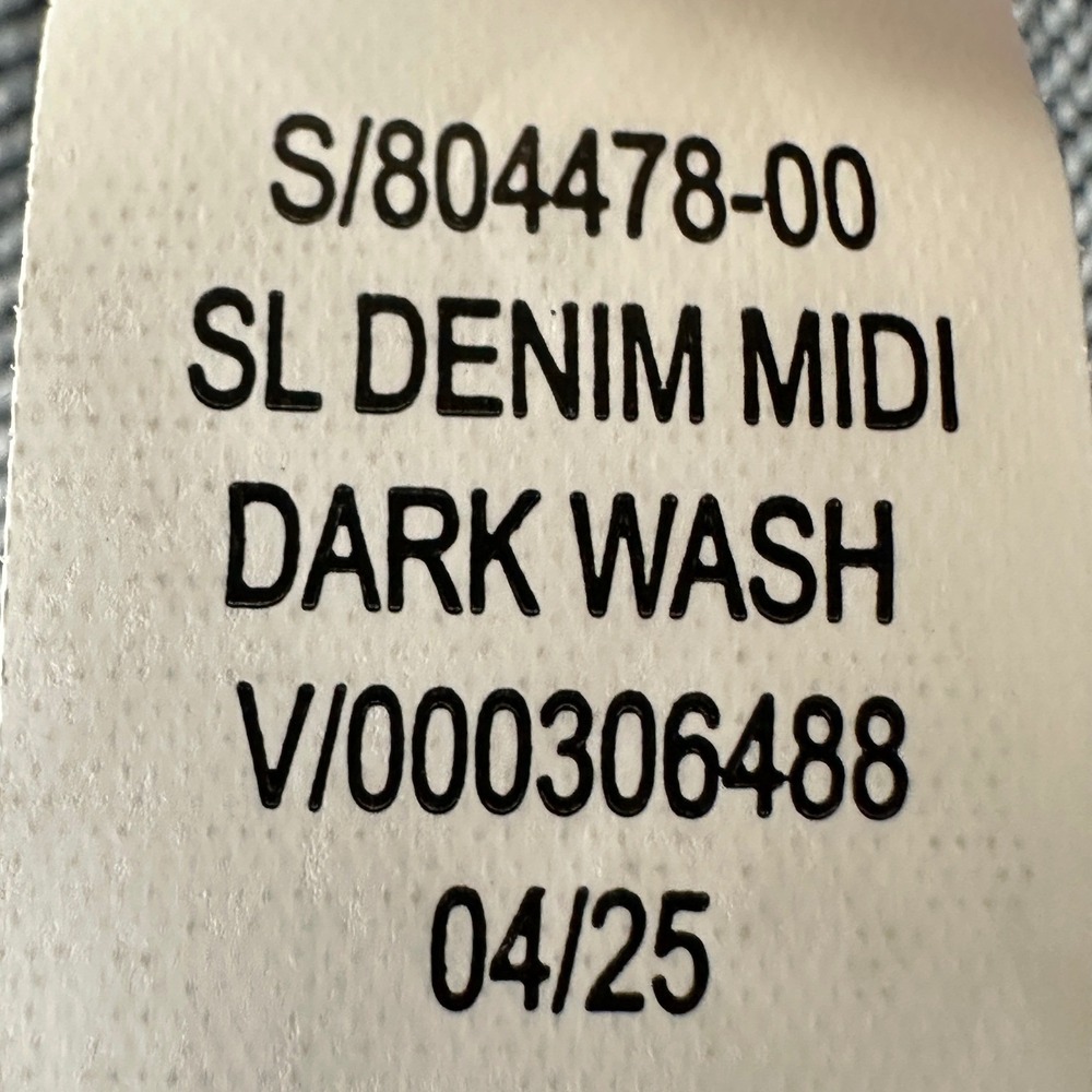 Old Navy Women's M Denim Midi Dress Dark Wash Sleeveless Square Neck Preppy NEW - Picture 11 of 12